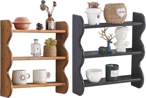 Solid wood wall shelf - solid,